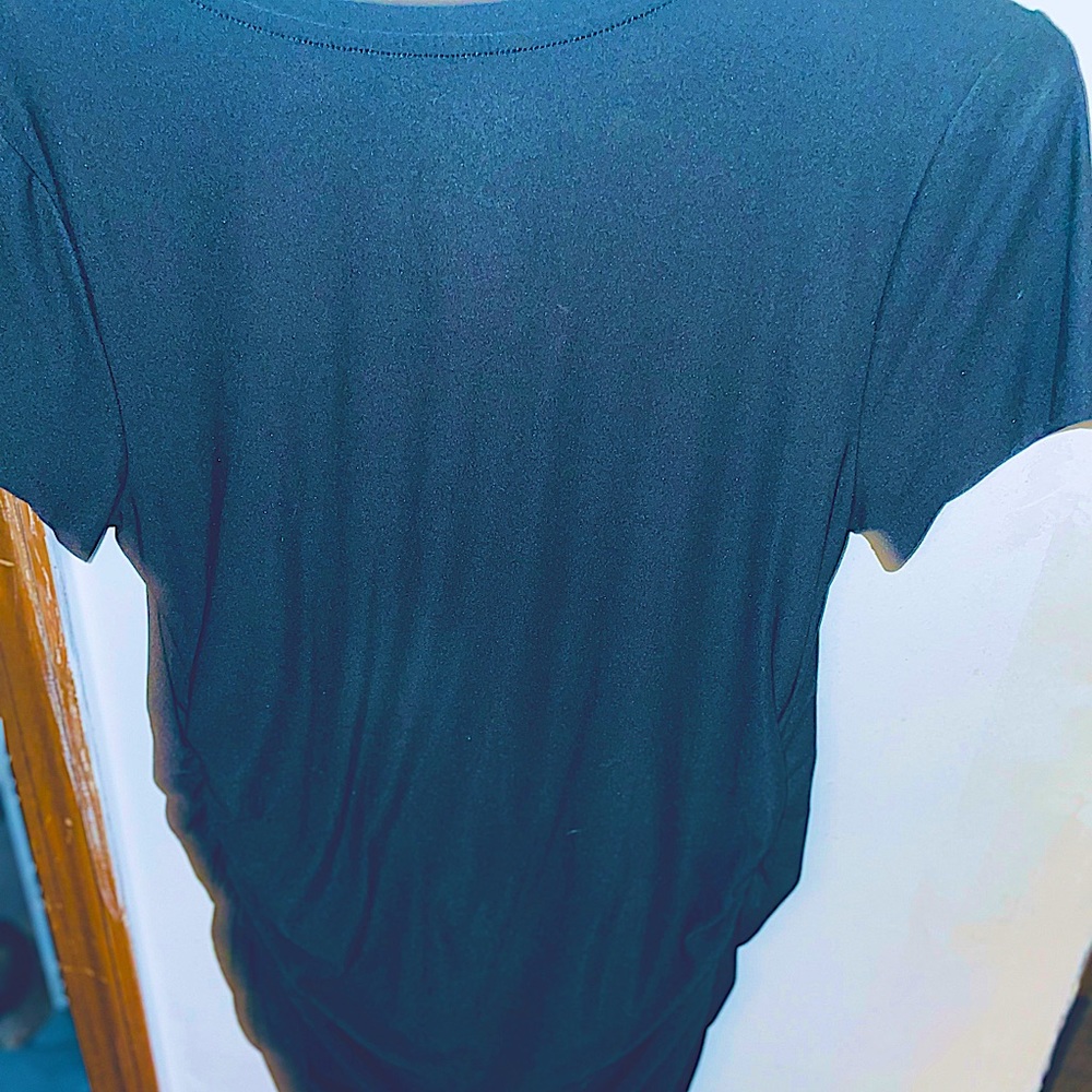 Small Maternity Black Tee-shirt Quoted Made With Love.